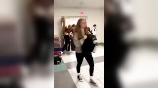 Girl losing Fight pulls Out a Pencil to Girl Attacking Her (People Recording Egg On Fight)