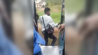 Man Jumps out of Fast Moving Train No One tries to Help