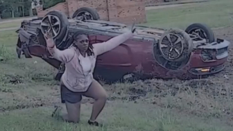 Toddler miraculously walks away from rollover crash; mom arrested