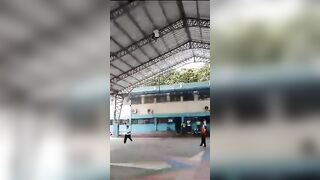 Ecuador: Student trying to Show Off and Lets Go, Both Legs Broken