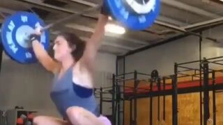 Ouch! Girl Lifting goes Wrong, Drives her Head into the Mat. Watch Twice short video