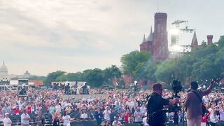 BEAUTIFUL sight on the National Mall as a SEA of American Christians sing in unison d