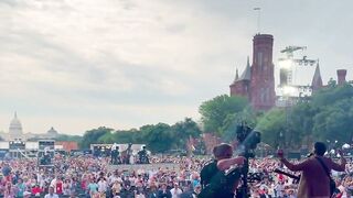 BEAUTIFUL sight on the National Mall as a SEA of American Christians sing in unison d