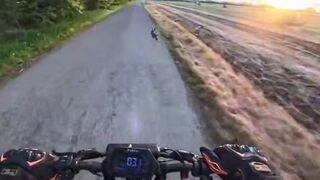 Even nature itself hates scooter riders.