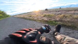 Even nature itself hates scooter riders.