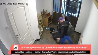 Romania: Man Sets his Aunt on Fire in Apartment Foyer (See info)