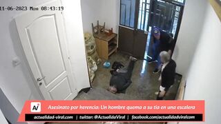 Romania: Man Sets his Aunt on Fire in Apartment Foyer (See info)