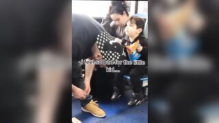 This is so Sad...Parents Nodding out on Train