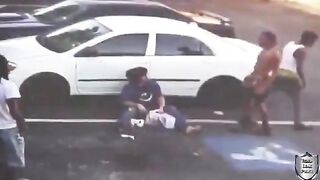 They kicked the random white man in the face while saying “black lives matter.”