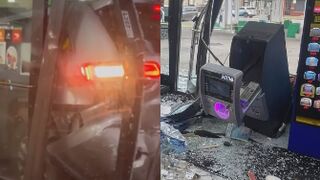 Burglars crash car into gas station, steal ATM in Chicago
