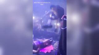 Girl gets On Stage and is Kicked in the Head by one of the Male Dancers...Just Watch