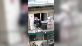This is why you shouldn’t be trying to fight close to a balcony