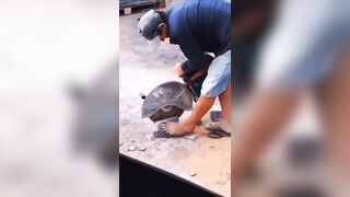 Construction Foreman looks around to See Chaos on the Work Site (Just Watch Funny)