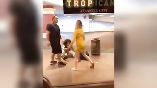 Girl in Yellow had a Weapon too...Her Shoe, not Good Enough