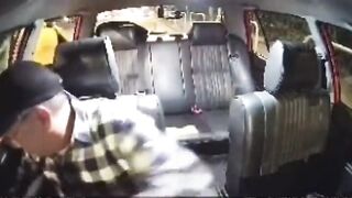 Old Man Chinese Taxi Driver takes Knife from Criminal
