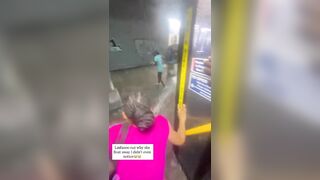 Woman goes viral after getting swept away by NYC floodwaters