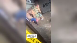 Woman goes viral after getting swept away by NYC floodwaters