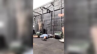 Another Gym Accident...these Guys are Watching too many You tube Videos lol