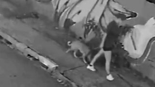 In Brazil, a young woman fell into a manhole after the cover collapsed