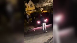 Ghetto Harassing and Vandalizing Car goes Horribly Wrong for One Man who Wasn't Doing Anything