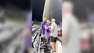 Security was kicking out LSU parents after their final game and a HEATED exchange broke out