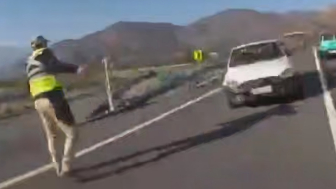 A traffic inspector suffered multiple fractures after being deliberately run over