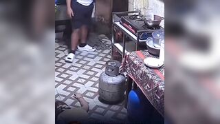 In Phillipines, Wife assaulted her husband over some random issues; Husband, a Police