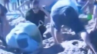 SAD: Little Girl and Her Brother Buried in Beach Sinkhole Collapse on Beach.