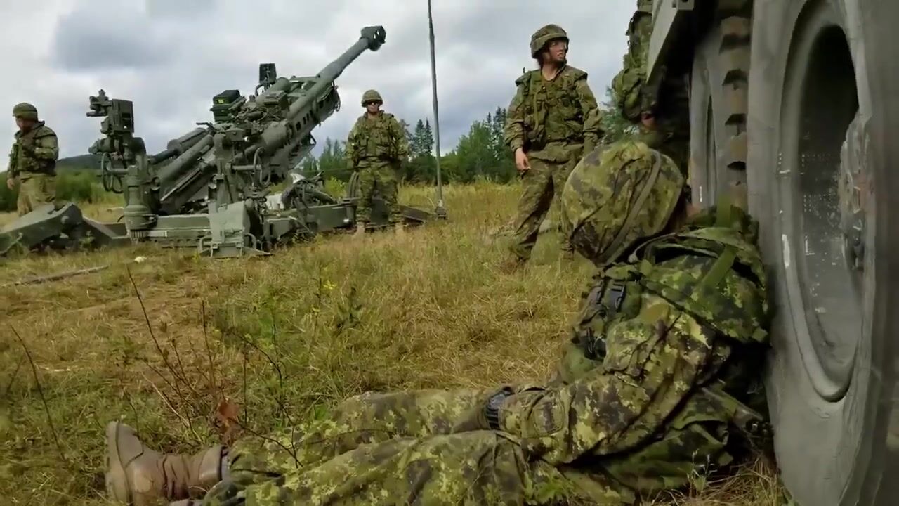 A Canadian soldier made the mistake of falling asleep next to an M777 howitzer during
