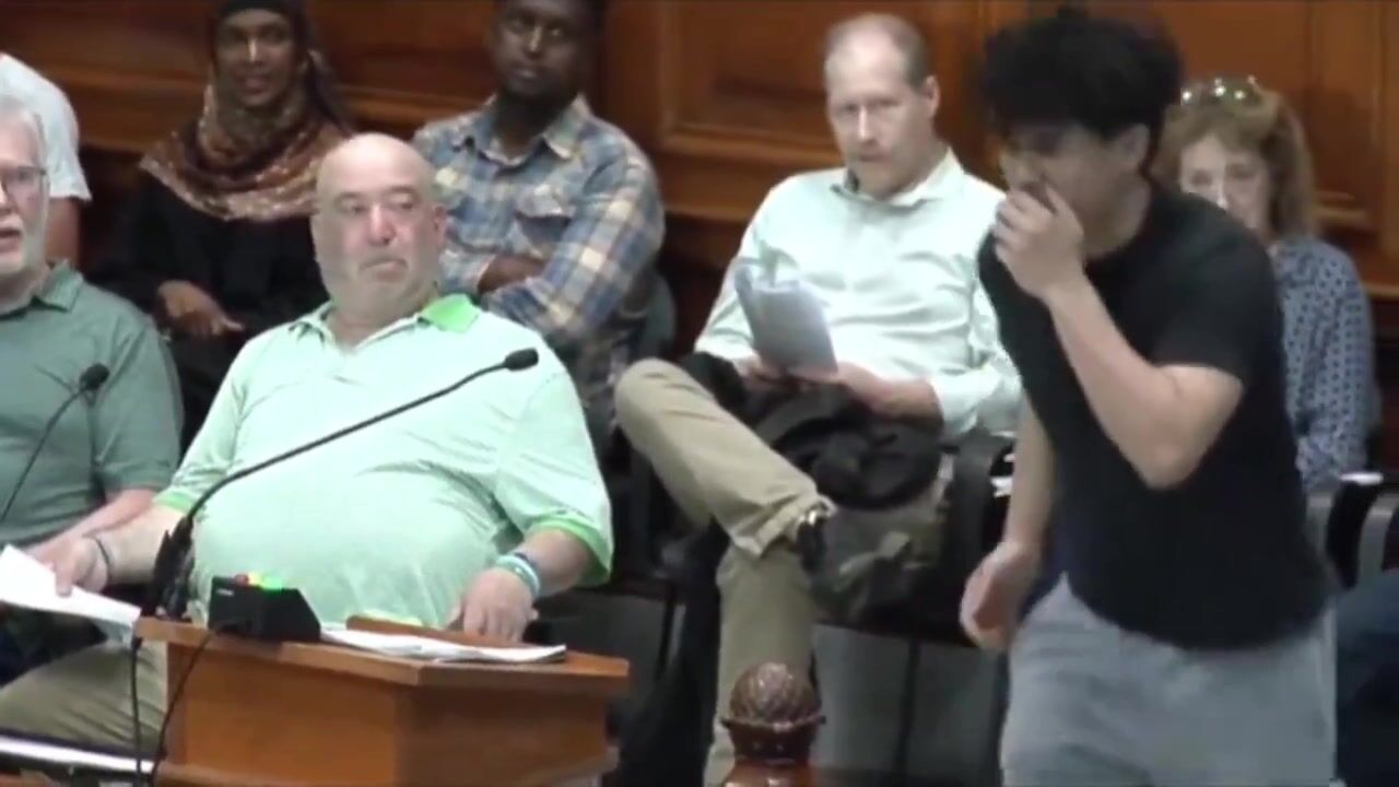 Worcester man brings attention to potholes with performance at City Hall