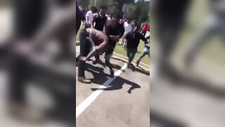 Goliath of a Kid is Jumped by 10 Dudes.... Sends 2 of Them into a Different Dimension