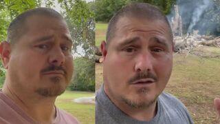 This man said why pay $3K -$5K to have your tree cut down