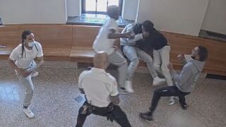 Courthouse brawl in Massachusetts; 5 arrested