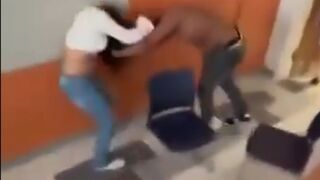 Student lost his Shirt and all Dignity after Brawl with Females in Class