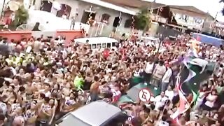 Brazil Giant Street Party gets Serious Very Quickly...What Caused This?
