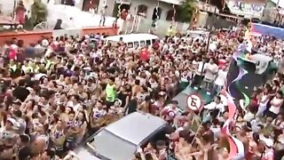 Brazil Giant Street Party gets Serious Very Quickly...What Caused This?