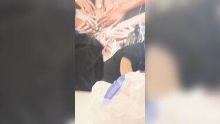Store employees doled out some street justice to a shoplifter