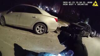 CPD officer shooting through the windshield of his squad car to neutralize a gunman