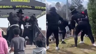 Form NFL Star Cam Newton Jumped at Event in Georgia.