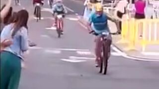 Biker about to Win his Dream Marathon..Finds out People are Crazy