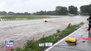fire captain in Indiana jumped into rushing floodwaters midrescue to save a baby deer