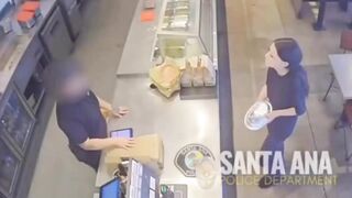 Woman throws food at Chipotle worker during confrontation in Santa Ana