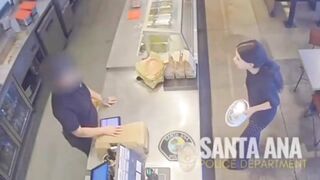 Woman throws food at Chipotle worker during confrontation in Santa Ana