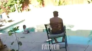 A calm poolside moment turned terrifying in seconds.