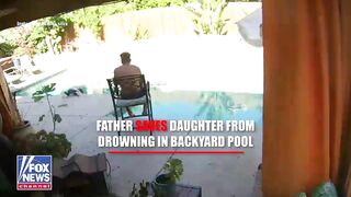A calm poolside moment turned terrifying in seconds.