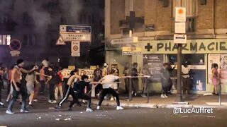 This is Paris tonight. A war zone. Muslims are literally destroying Europe.