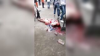 Pedophile gets What he Deserves...Stabbed..Stripped Naked. Video is Graphic!