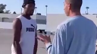 Tough Guy Black Dude learns not to Mess with Skateboarders