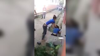 Bad Ass Girl loses her Pants but Badly KO's Her Opponent (Killed Her?)
