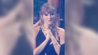 Watch Taylor Swift Shake Her Head "No" when someone Thanks God for their Career